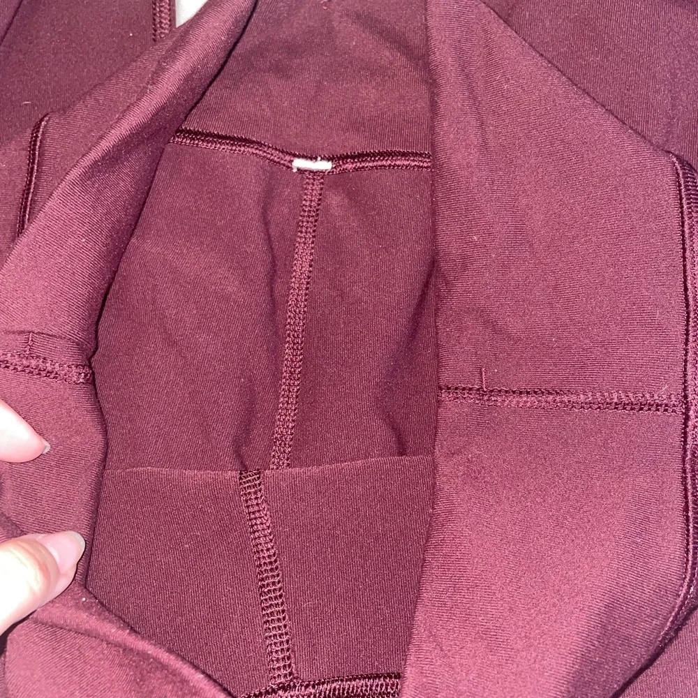 Lululemon size 8 wide leg Burgundy Pants - Picture 3 of 3
